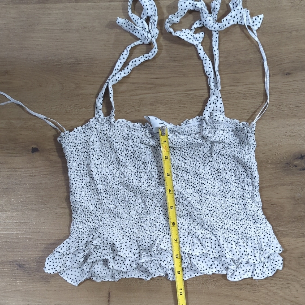 Polka Dot Ruffle Strap Top - Picture 5 of 5
